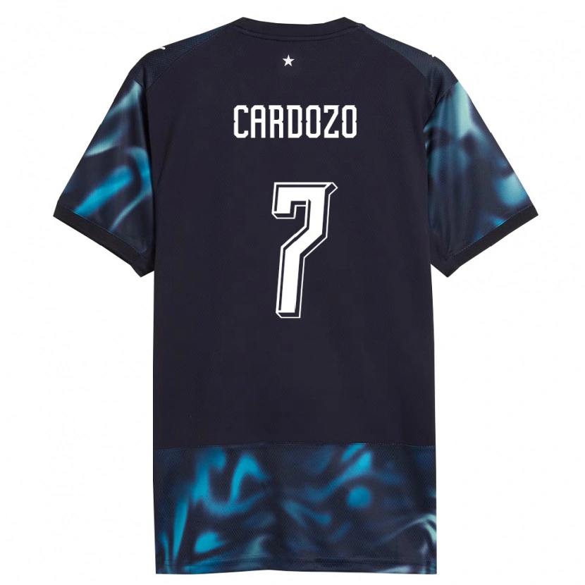 Danxen Hombre Camiseta Paraguay Fernando Cardozo #7 Marino Azul Cielo 2ª Equipación 26-28 La Camisa México