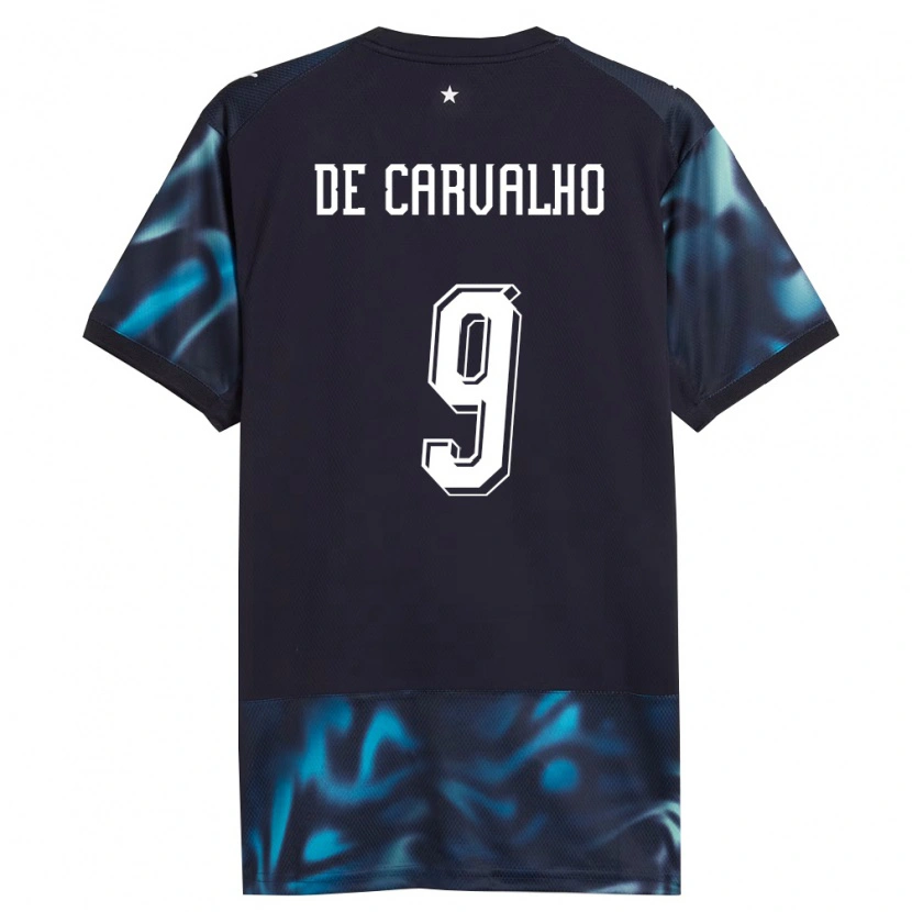 Danxen Hombre Camiseta Paraguay Mauricio De Carvalho #9 Marino Azul Cielo 2ª Equipación 26-28 La Camisa México