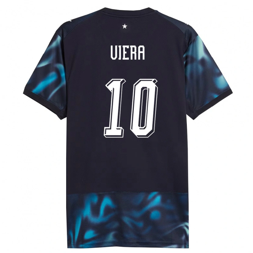 Danxen Hombre Camiseta Paraguay Wílder Viera #10 Marino Azul Cielo 2ª Equipación 26-28 La Camisa México