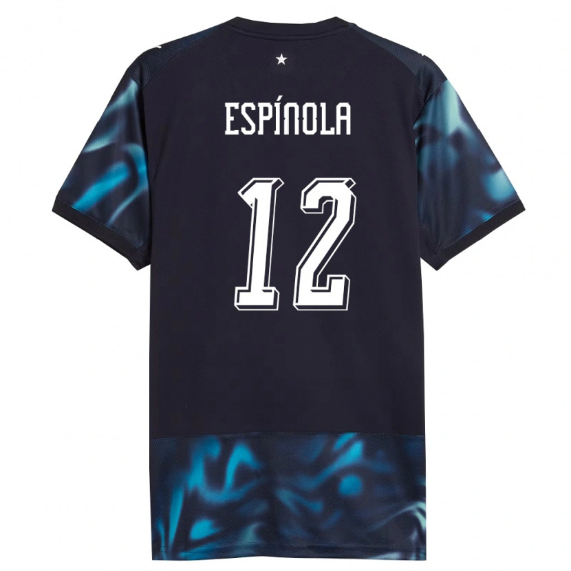 Danxen Hombre Camiseta Paraguay Juan Espínola #12 Marino Azul Cielo 2ª Equipación 26-28 La Camisa México