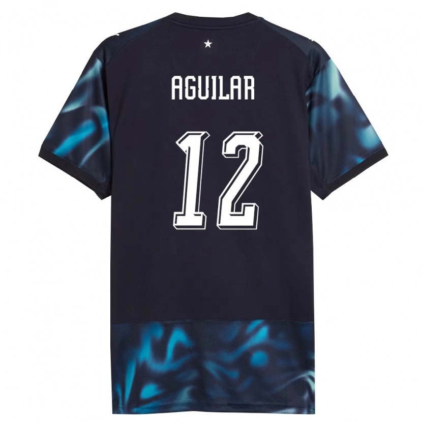 Danxen Hombre Camiseta Paraguay Alfredo Aguilar #12 Marino Azul Cielo 2ª Equipación 26-28 La Camisa México