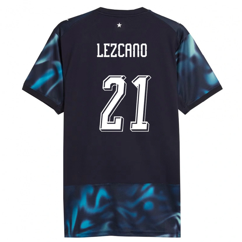 Danxen Hombre Camiseta Paraguay Rubén Lezcano #21 Marino Azul Cielo 2ª Equipación 26-28 La Camisa México