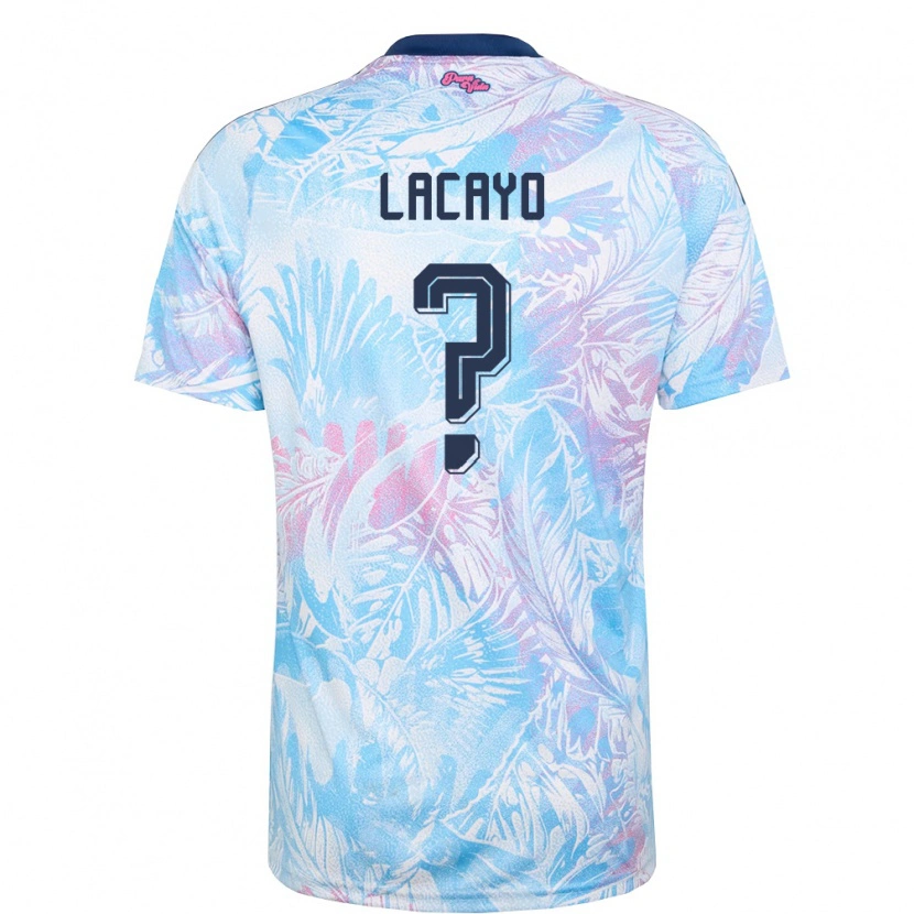 Danxen Hombre Camiseta Costa Rica Marcelo Lacayo #0 Azul Cielo Marino Rosa 2ª Equipación 26-28 La Camisa México