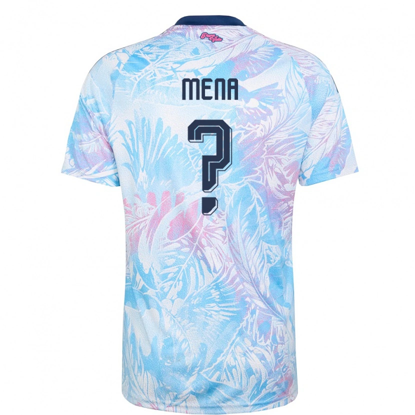 Danxen Hombre Camiseta Costa Rica Marko Mena #0 Azul Cielo Marino Rosa 2ª Equipación 26-28 La Camisa México