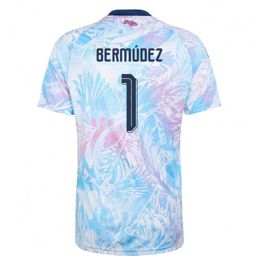 Danxen Hombre Camiseta Costa Rica Noelia Bermudez #1 Azul Cielo Marino Rosa 2ª Equipación 26-28 La Camisa México