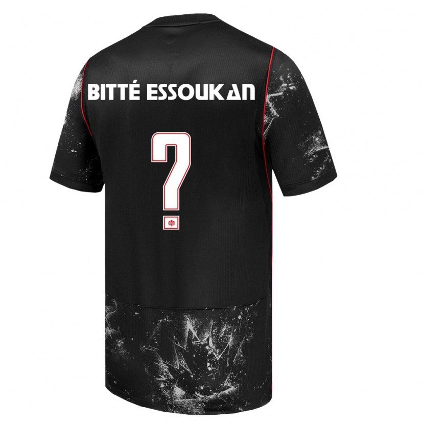 Danxen Hombre Camiseta Canadá Oliver Bitté Essoukan #0 Negro Blanco Rojo 2ª Equipación 26-28 La Camisa México