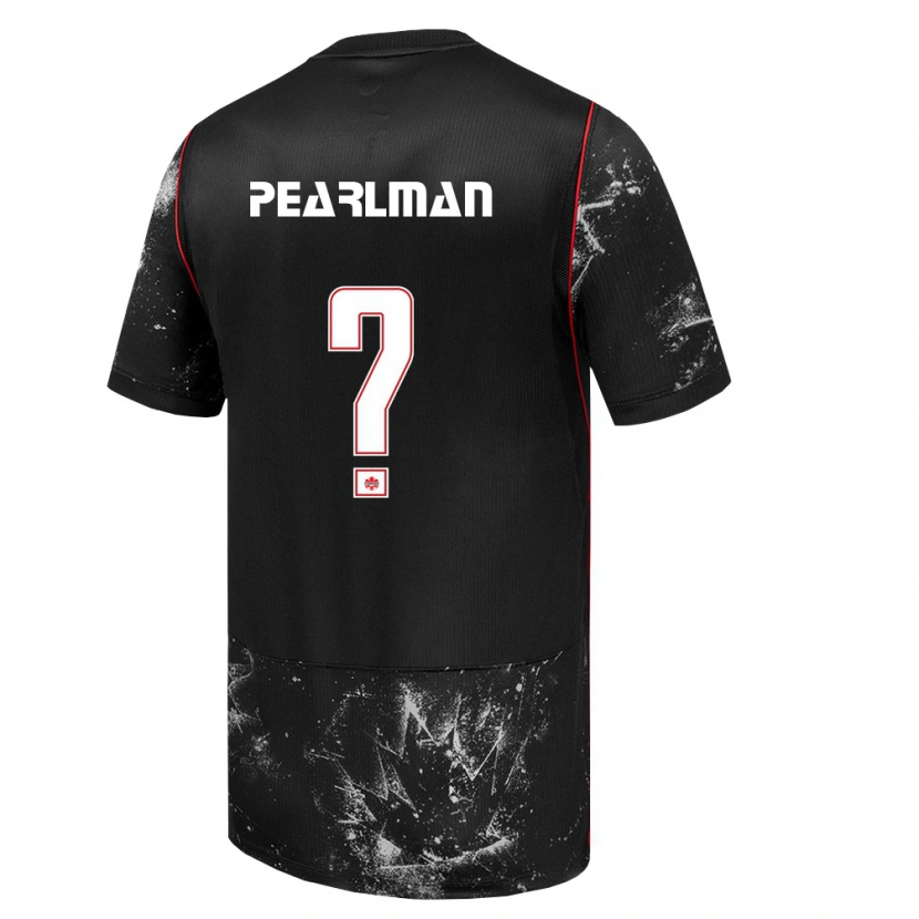 Danxen Hombre Camiseta Canadá Adam Pearlman #0 Negro Blanco Rojo 2ª Equipación 26-28 La Camisa México