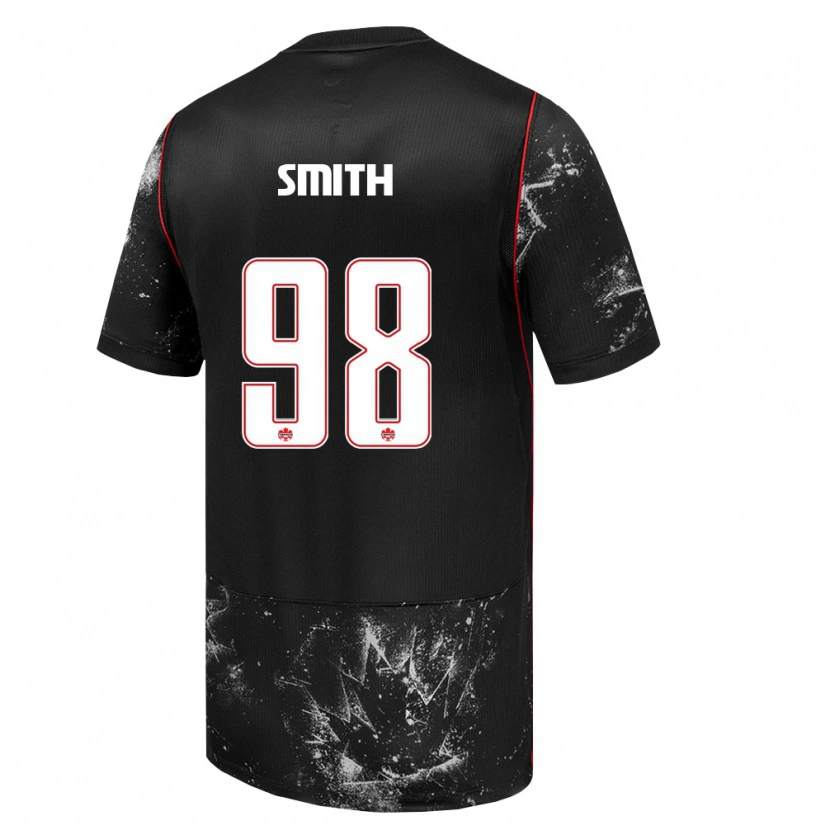 Danxen Hombre Camiseta Canadá Olivia Smith #98 Negro Blanco Rojo 2ª Equipación 26-28 La Camisa México