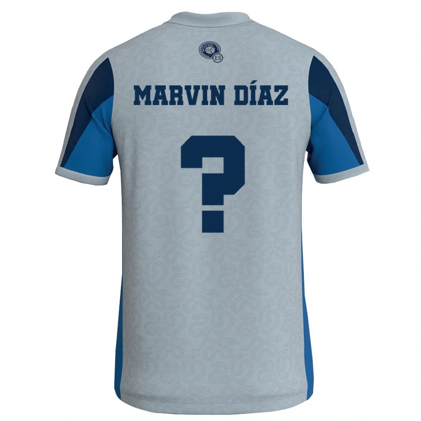 Danxen Hombre Camiseta El Salvador Marvin Díaz #0 Blanco Azul Cielo 2ª Equipación 26-28 La Camisa México