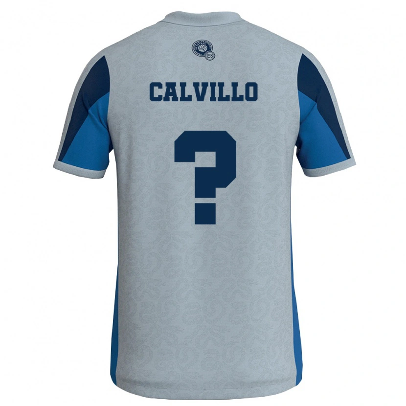 Danxen Hombre Camiseta El Salvador Eric Calvillo #0 Blanco Azul Cielo 2ª Equipación 26-28 La Camisa México