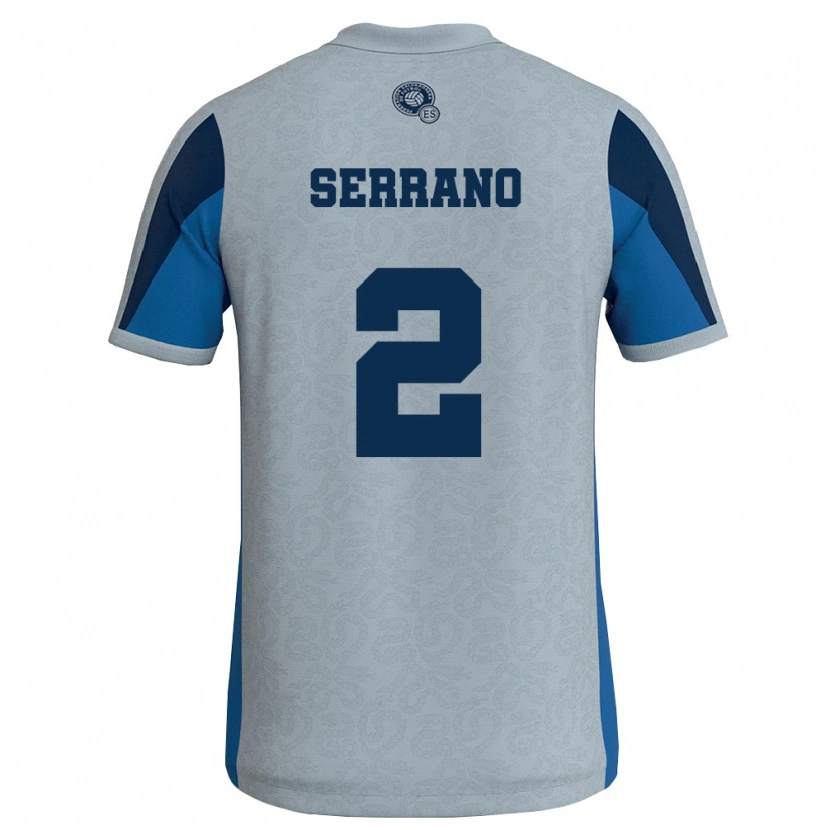 Danxen Hombre Camiseta El Salvador Alejandro Serrano #2 Blanco Azul Cielo 2ª Equipación 26-28 La Camisa México