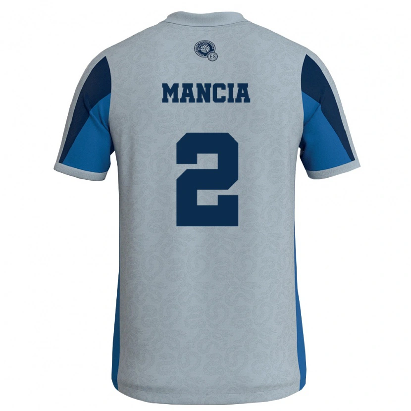 Danxen Hombre Camiseta El Salvador Steven Mancia #2 Blanco Azul Cielo 2ª Equipación 26-28 La Camisa México
