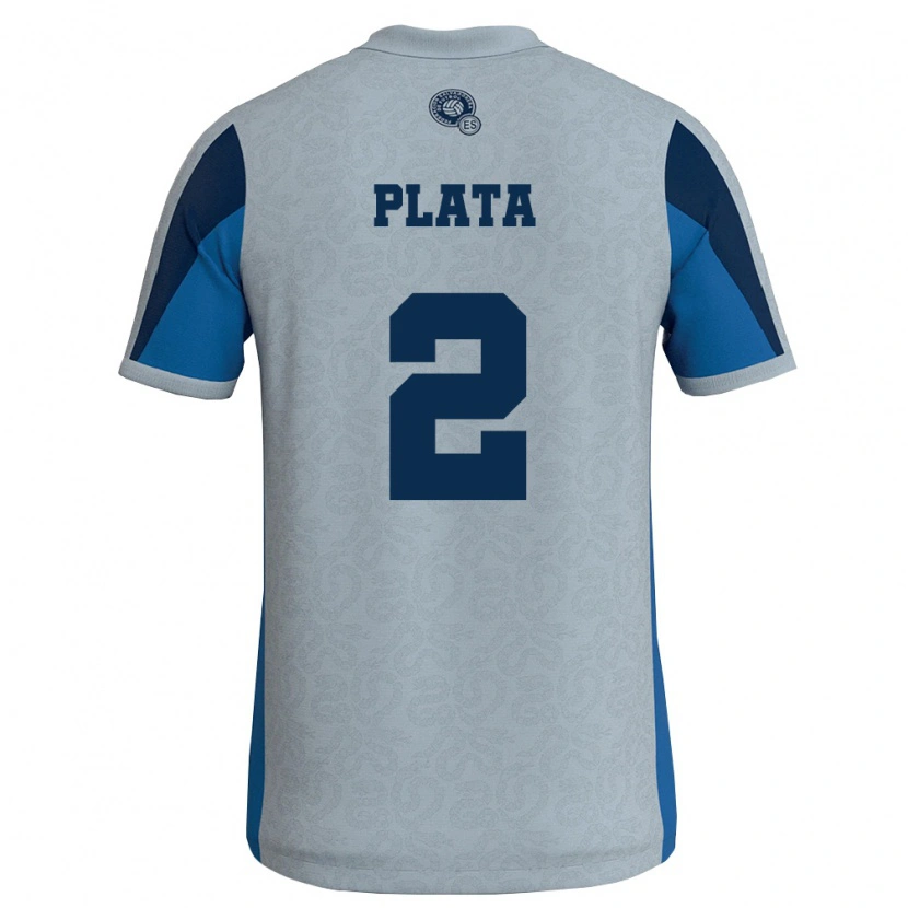Danxen Hombre Camiseta El Salvador Juana Plata #2 Blanco Azul Cielo 2ª Equipación 26-28 La Camisa México