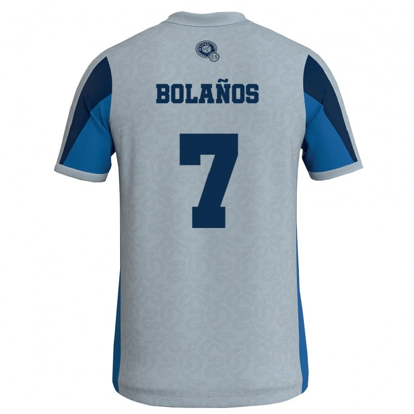 Danxen Hombre Camiseta El Salvador Javier Bolaños #7 Blanco Azul Cielo 2ª Equipación 26-28 La Camisa México