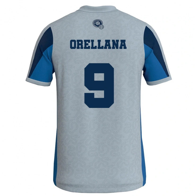 Danxen Hombre Camiseta El Salvador Josías Orellana #9 Blanco Azul Cielo 2ª Equipación 26-28 La Camisa México