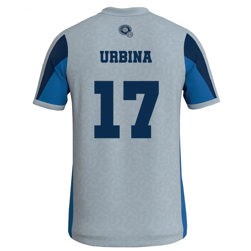 Danxen Hombre Camiseta El Salvador Melvin Urbina #17 Blanco Azul Cielo 2ª Equipación 26-28 La Camisa México
