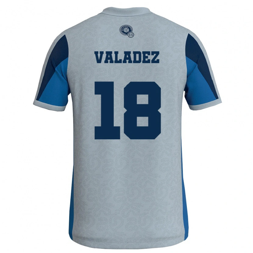 Danxen Hombre Camiseta El Salvador Samantha Valadez #18 Blanco Azul Cielo 2ª Equipación 26-28 La Camisa México