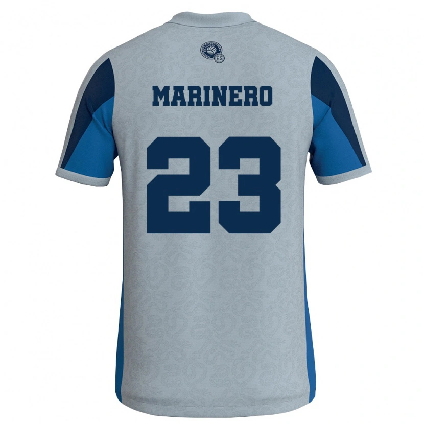 Danxen Hombre Camiseta El Salvador Amber Marinero #23 Blanco Azul Cielo 2ª Equipación 26-28 La Camisa México
