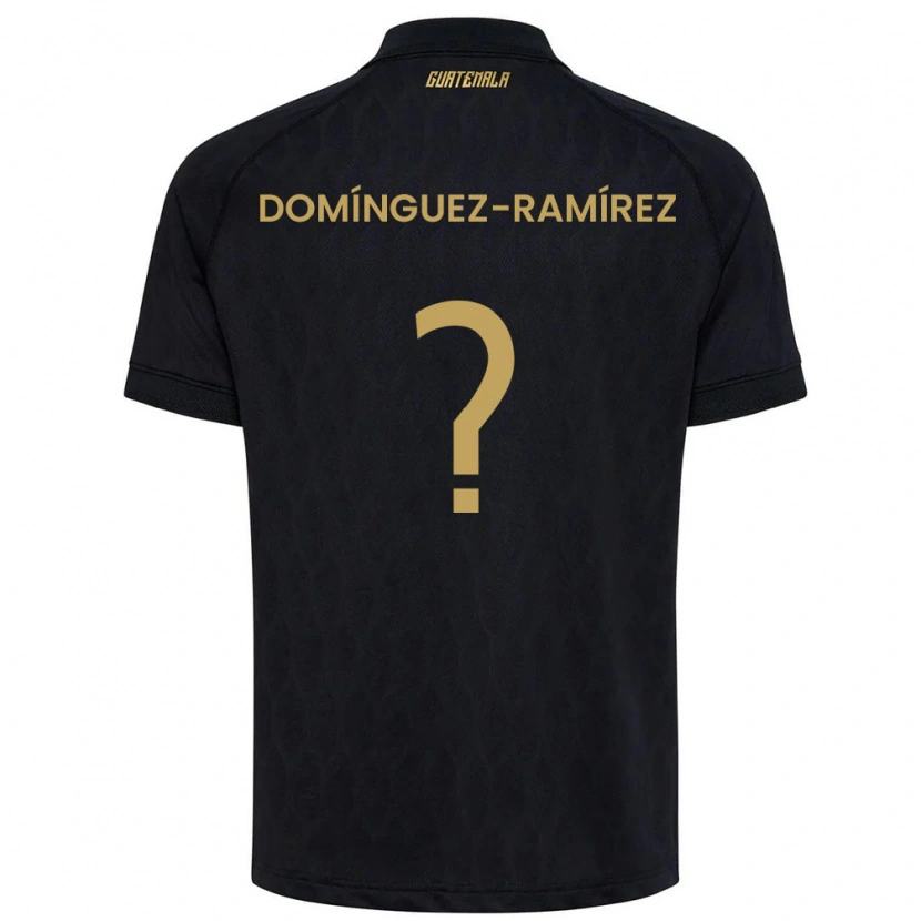 Danxen Hombre Camiseta Guatemala Marco Domínguez-Ramírez #0 Negro Azul Cielo Blanco 2ª Equipación 26-28 La Camisa México