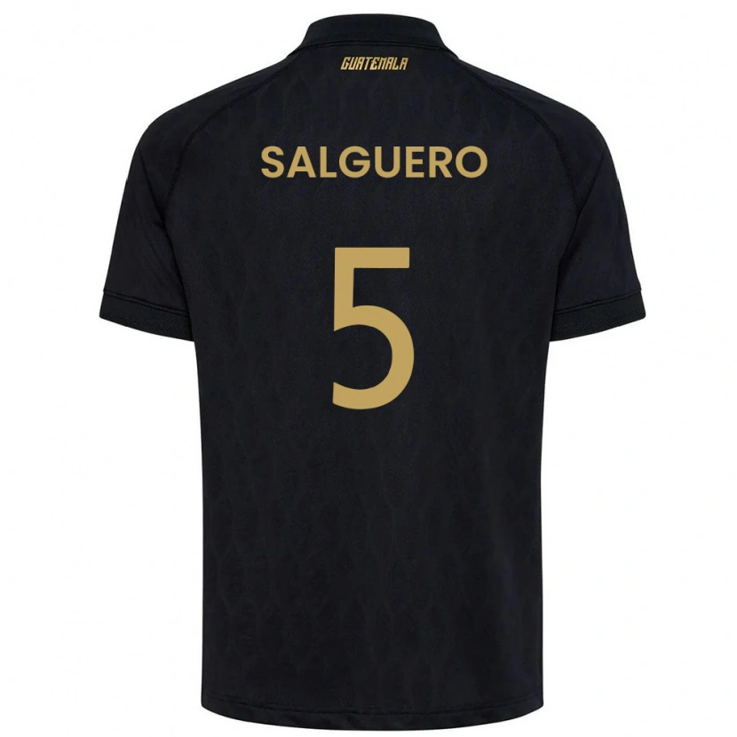 Danxen Hombre Camiseta Guatemala Osman Salguero #5 Negro Azul Cielo Blanco 2ª Equipación 26-28 La Camisa México