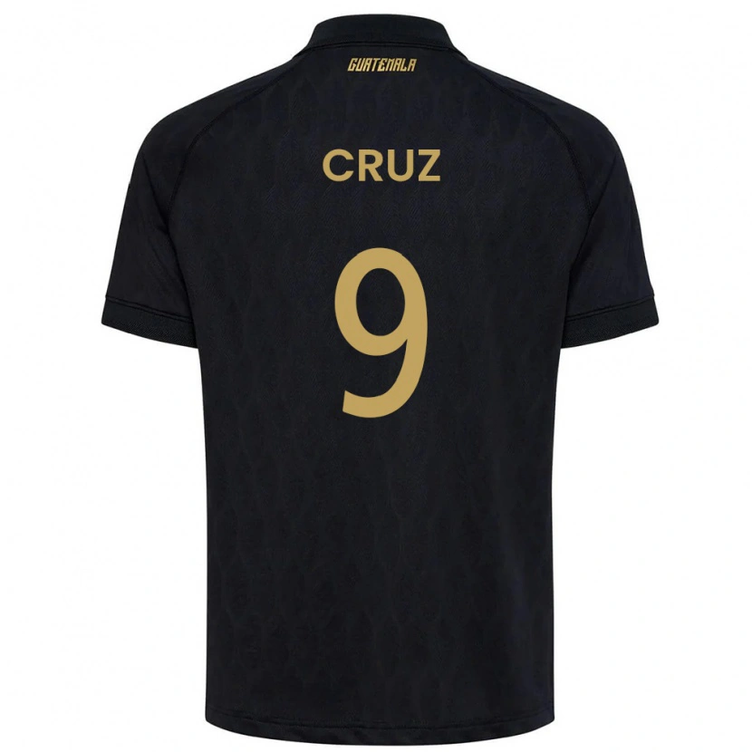 Danxen Hombre Camiseta Guatemala Celsa Cruz #9 Negro Azul Cielo Blanco 2ª Equipación 26-28 La Camisa México