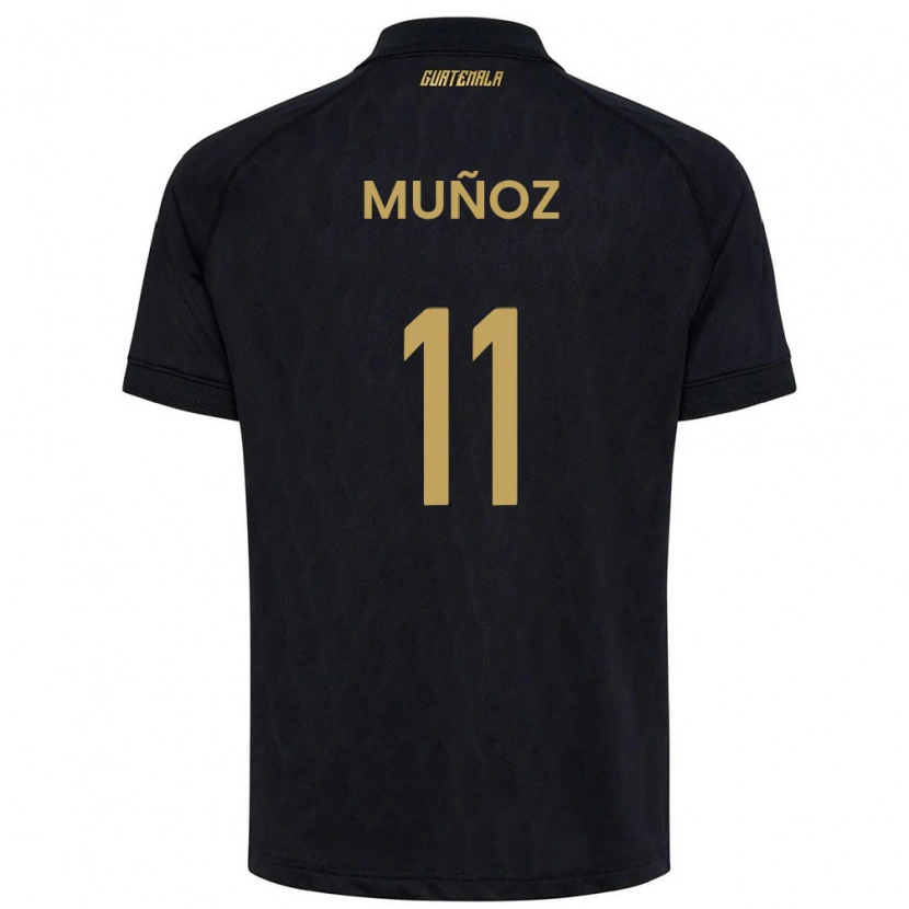 Danxen Hombre Camiseta Guatemala Rudy Muñoz #11 Negro Azul Cielo Blanco 2ª Equipación 26-28 La Camisa México