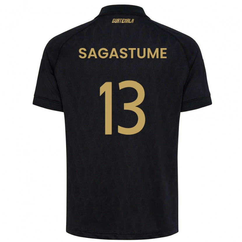 Danxen Hombre Camiseta Guatemala Selvin Sagastume #13 Negro Azul Cielo Blanco 2ª Equipación 26-28 La Camisa México