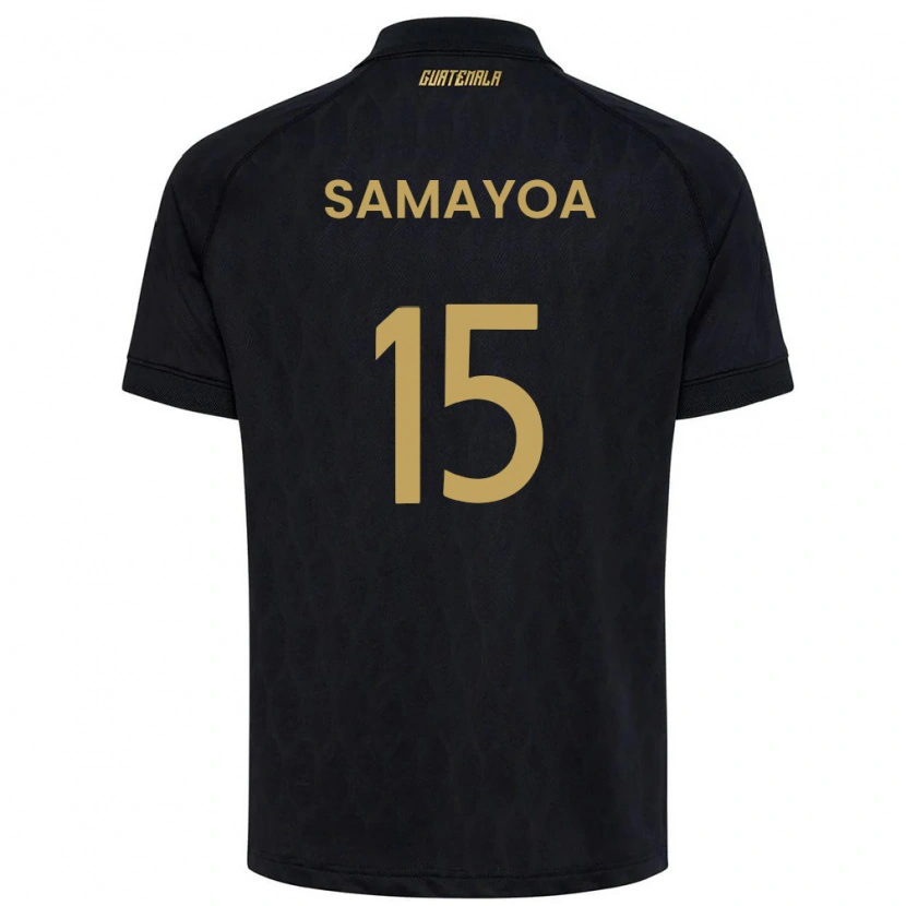 Danxen Hombre Camiseta Guatemala Giselle Samayoa #15 Negro Azul Cielo Blanco 2ª Equipación 26-28 La Camisa México