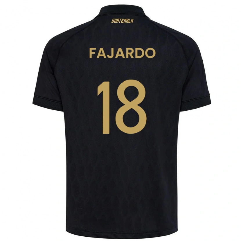Danxen Hombre Camiseta Guatemala William Fajardo #18 Negro Azul Cielo Blanco 2ª Equipación 26-28 La Camisa México