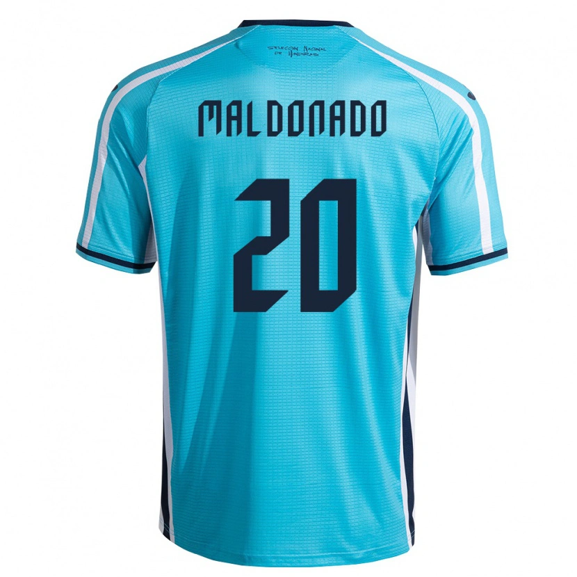 Danxen Hombre Camiseta Honduras Alessandro Maldonado #20 Azul Cielo Marino 2ª Equipación 26-28 La Camisa México