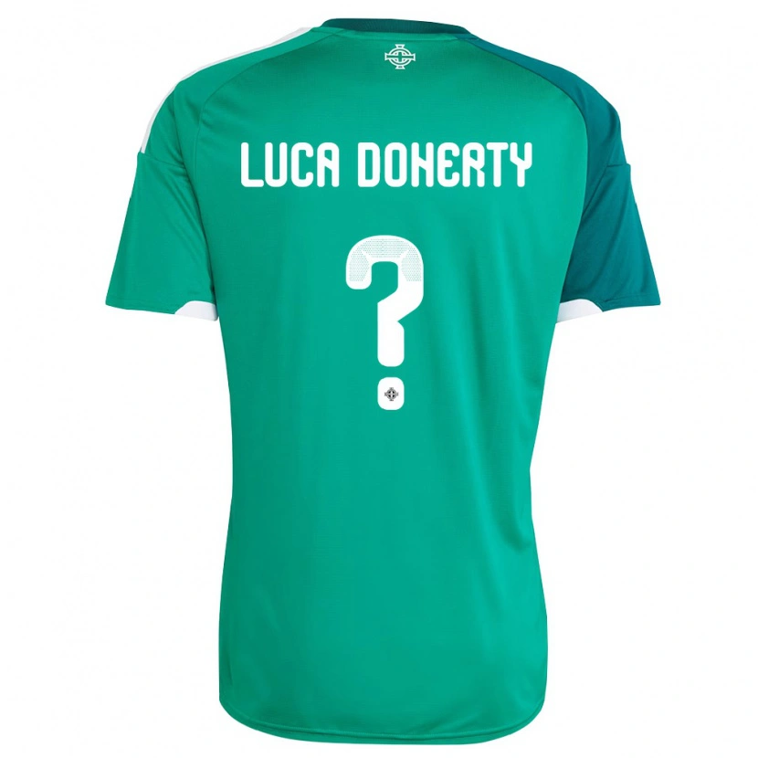 Danxen Mujer Camiseta Irlanda Del Norte Luca Doherty #0 Verde Blanco 1ª Equipación 26-28 La Camisa México