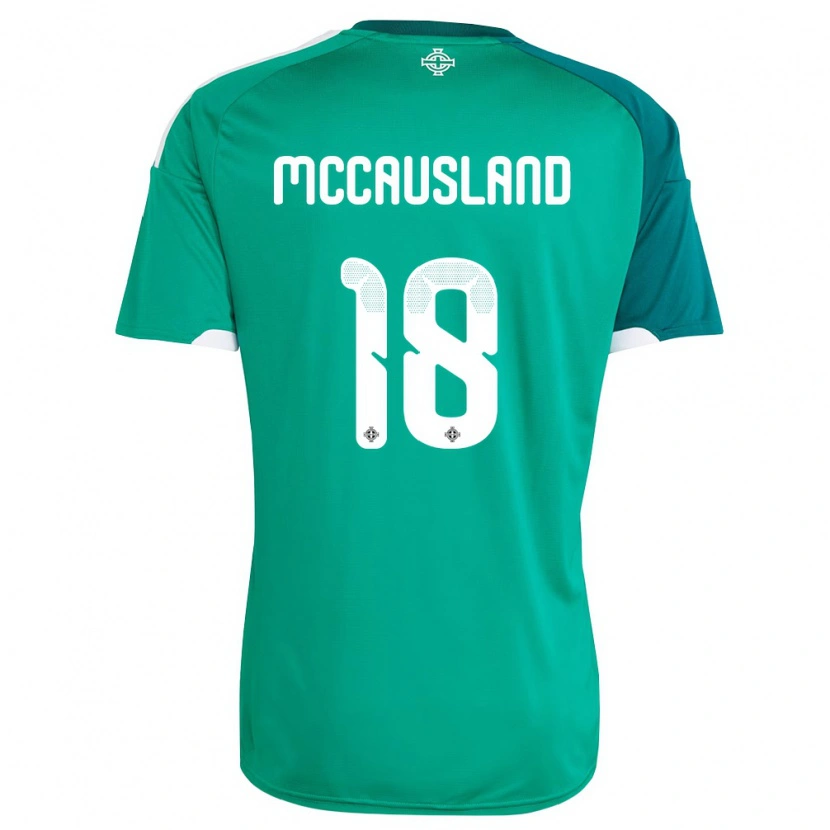 Danxen Mujer Camiseta Irlanda Del Norte Ross Mccausland #18 Verde Blanco 1ª Equipación 26-28 La Camisa México