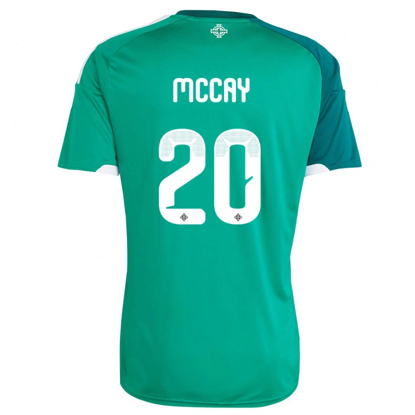 Danxen Mujer Camiseta Irlanda Del Norte Callum Mccay #20 Verde Blanco 1ª Equipación 26-28 La Camisa México