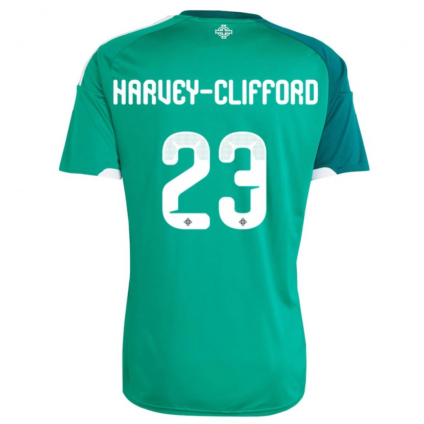 Danxen Mujer Camiseta Irlanda Del Norte Maddy Harvey-Clifford #23 Verde Blanco 1ª Equipación 26-28 La Camisa México