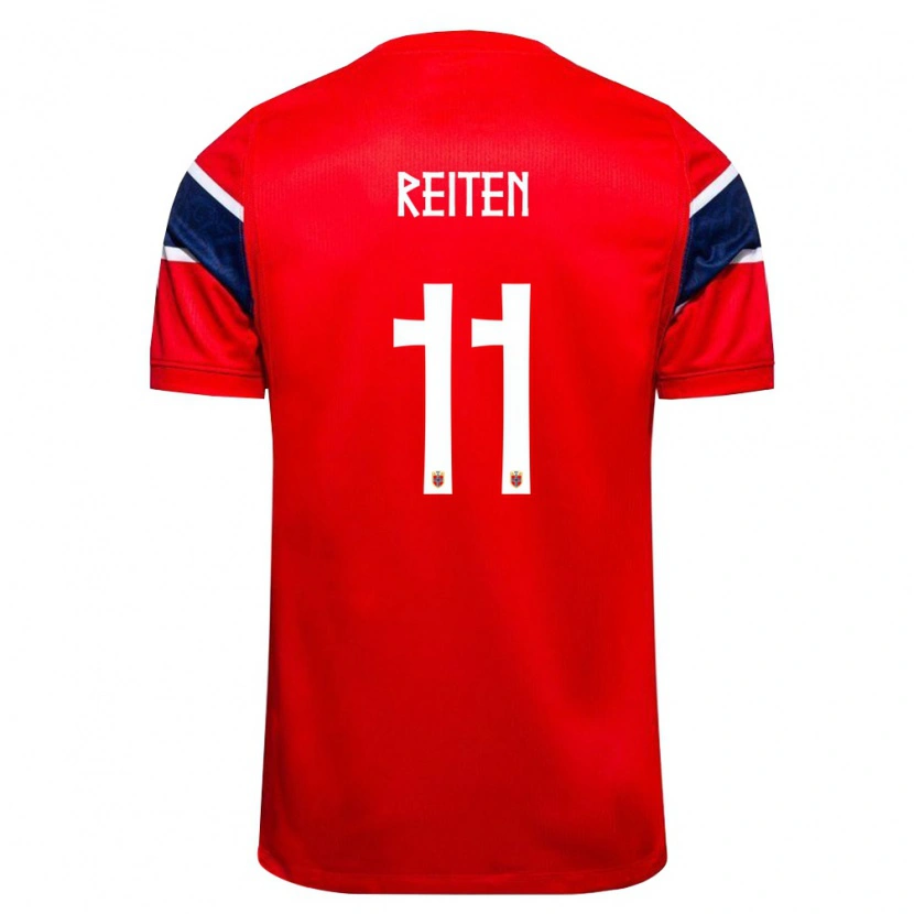 Danxen Mujer Camiseta Noruega Guro Reiten #11 Rojo Marino Blanco 1ª Equipación 26-28 La Camisa México