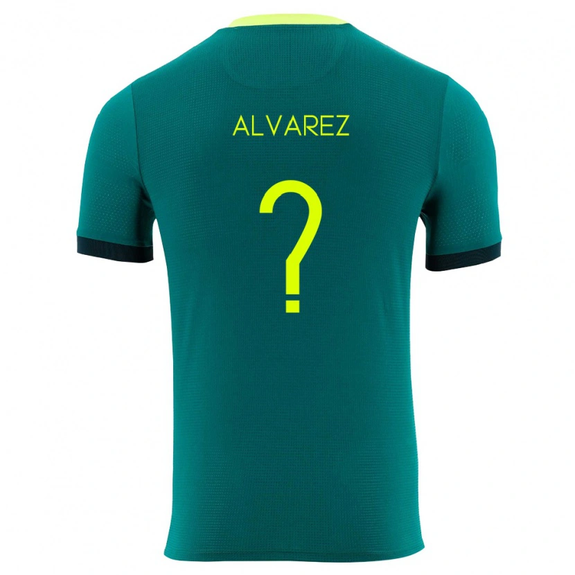 Danxen Mujer Camiseta Bolivia Sebastián Álvarez #0 Verde Amarillo Negro 1ª Equipación 26-28 La Camisa México