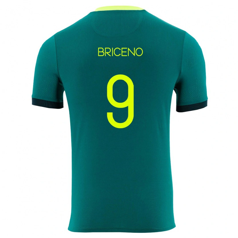 Danxen Mujer Camiseta Bolivia José Briceño #9 Verde Amarillo Negro 1ª Equipación 26-28 La Camisa México