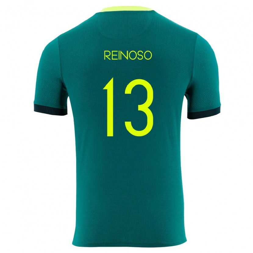 Danxen Mujer Camiseta Bolivia Jair Reinoso #13 Verde Amarillo Negro 1ª Equipación 26-28 La Camisa México