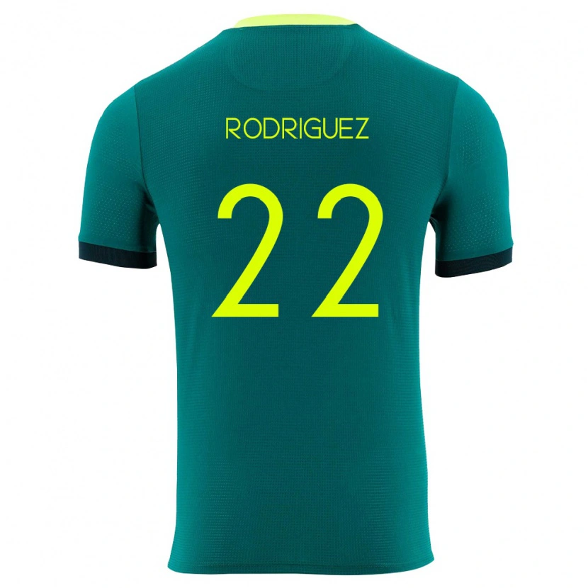 Danxen Mujer Camiseta Bolivia Carlitos Rodriguez #22 Verde Amarillo Negro 1ª Equipación 26-28 La Camisa México