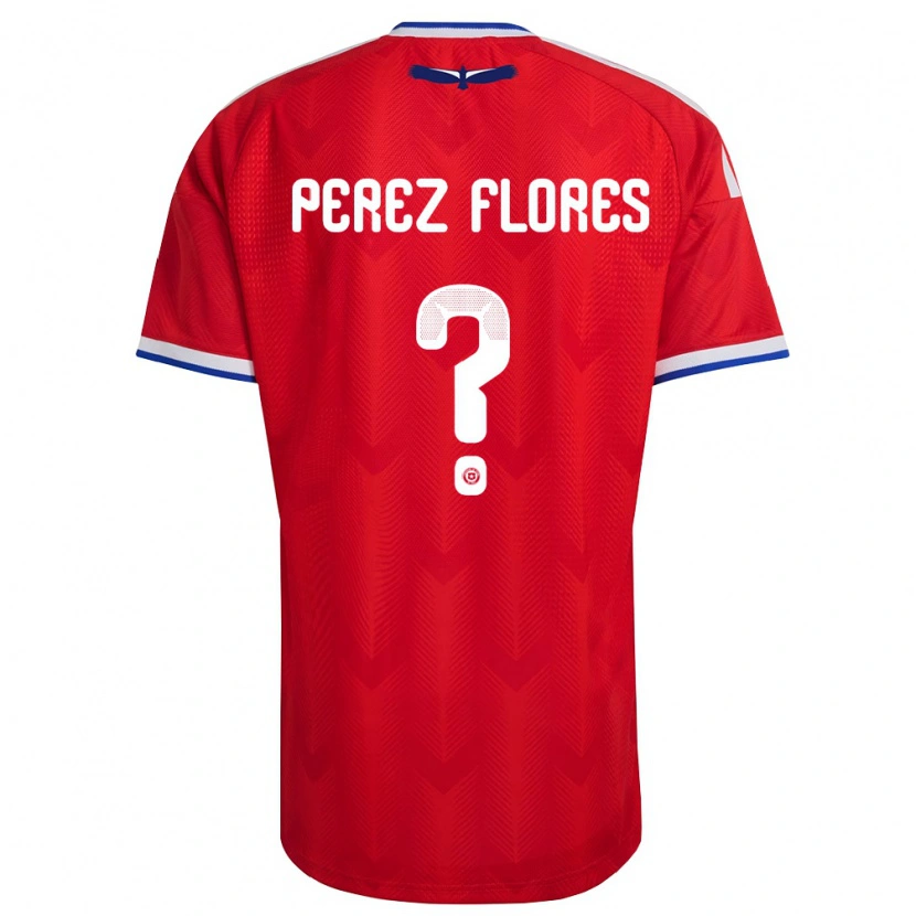 Danxen Mujer Camiseta Chile Benjamín Pérez #0 Rojo Blanco Azul 1ª Equipación 26-28 La Camisa México