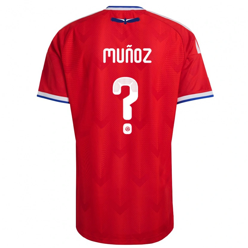 Danxen Mujer Camiseta Chile Joaquín Muñoz #0 Rojo Blanco Azul 1ª Equipación 26-28 La Camisa México