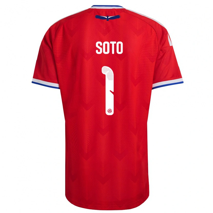 Danxen Mujer Camiseta Chile Fernando Soto #1 Rojo Blanco Azul 1ª Equipación 26-28 La Camisa México