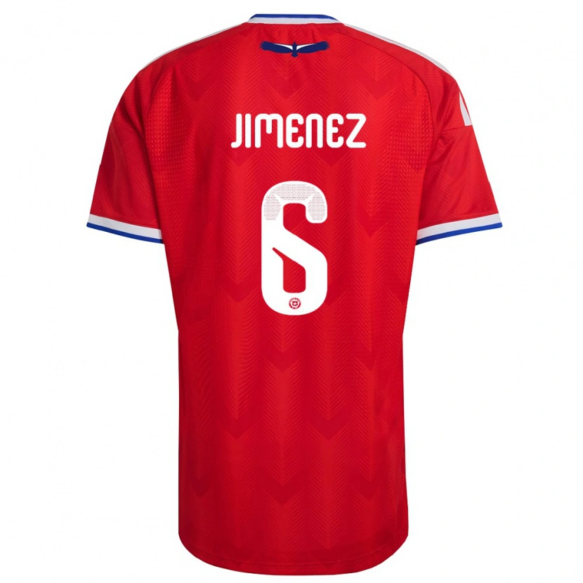 Danxen Mujer Camiseta Chile Yastin Jiménez #6 Rojo Blanco Azul 1ª Equipación 26-28 La Camisa México
