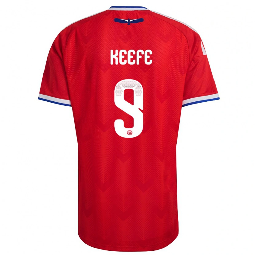 Danxen Mujer Camiseta Chile Sonya Keefe #9 Rojo Blanco Azul 1ª Equipación 26-28 La Camisa México