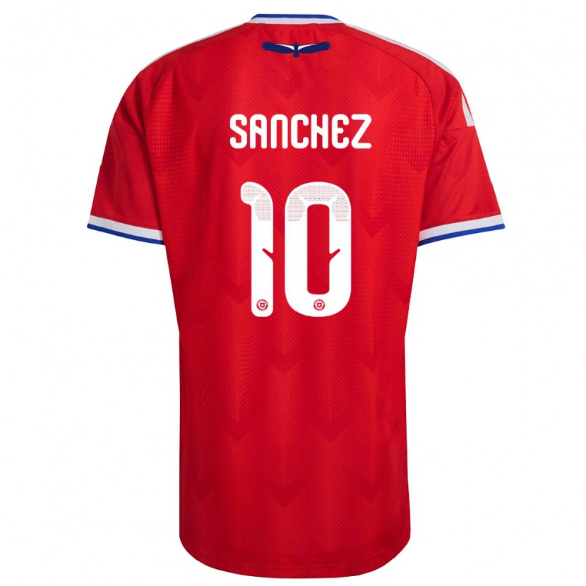 Danxen Mujer Camiseta Chile Alexis Sánchez #10 Rojo Blanco Azul 1ª Equipación 26-28 La Camisa México