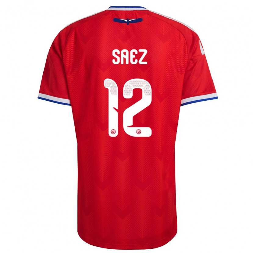 Danxen Mujer Camiseta Chile Ignacio Sáez #12 Rojo Blanco Azul 1ª Equipación 26-28 La Camisa México