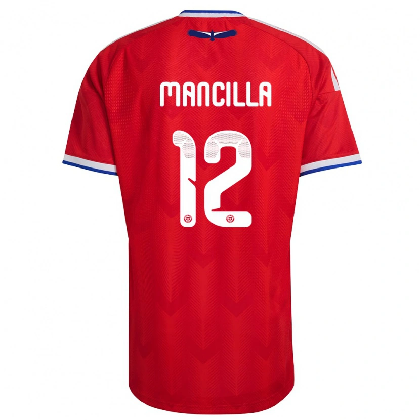 Danxen Mujer Camiseta Chile Franco Mancilla #12 Rojo Blanco Azul 1ª Equipación 26-28 La Camisa México