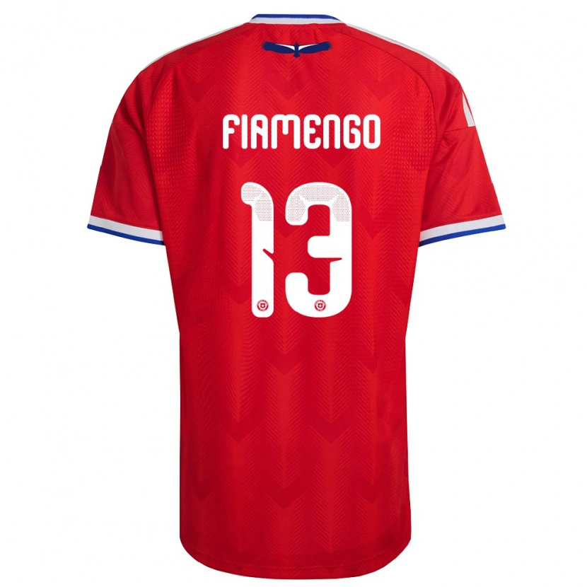 Danxen Mujer Camiseta Chile Darko Fiamengo #13 Rojo Blanco Azul 1ª Equipación 26-28 La Camisa México