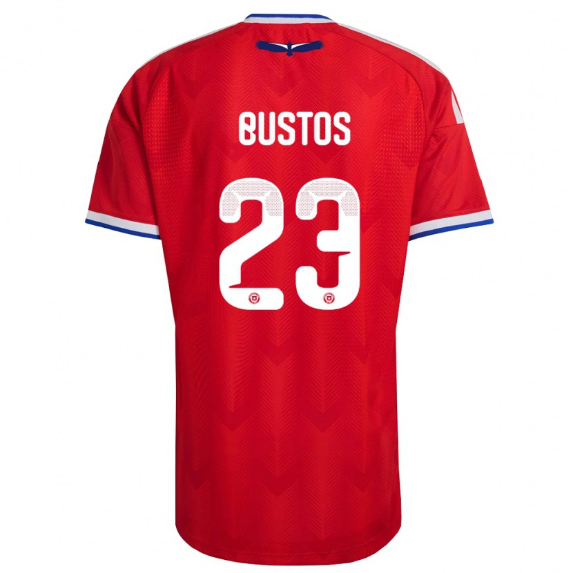 Danxen Mujer Camiseta Chile Ignacia Bustos #23 Rojo Blanco Azul 1ª Equipación 26-28 La Camisa México