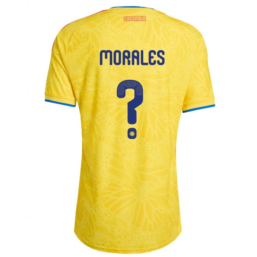 Danxen Mujer Camiseta Colombia María Morales #0 Amarillo Azul Rojo 1ª Equipación 26-28 La Camisa México